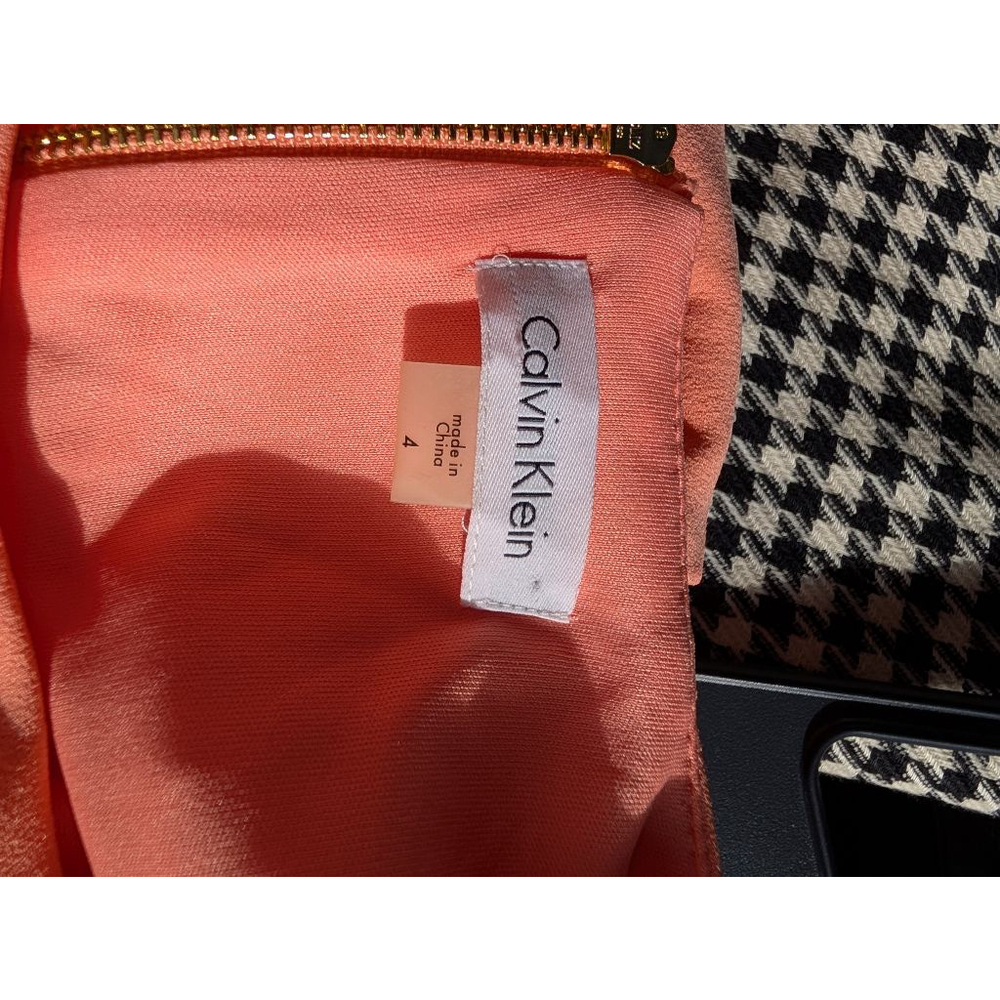 Calvin Klein Coral Long Sleeve Dress Size 4, Women's - Picture 2 of 6